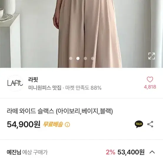 에이블리 핀턱 와이드 슬랙스