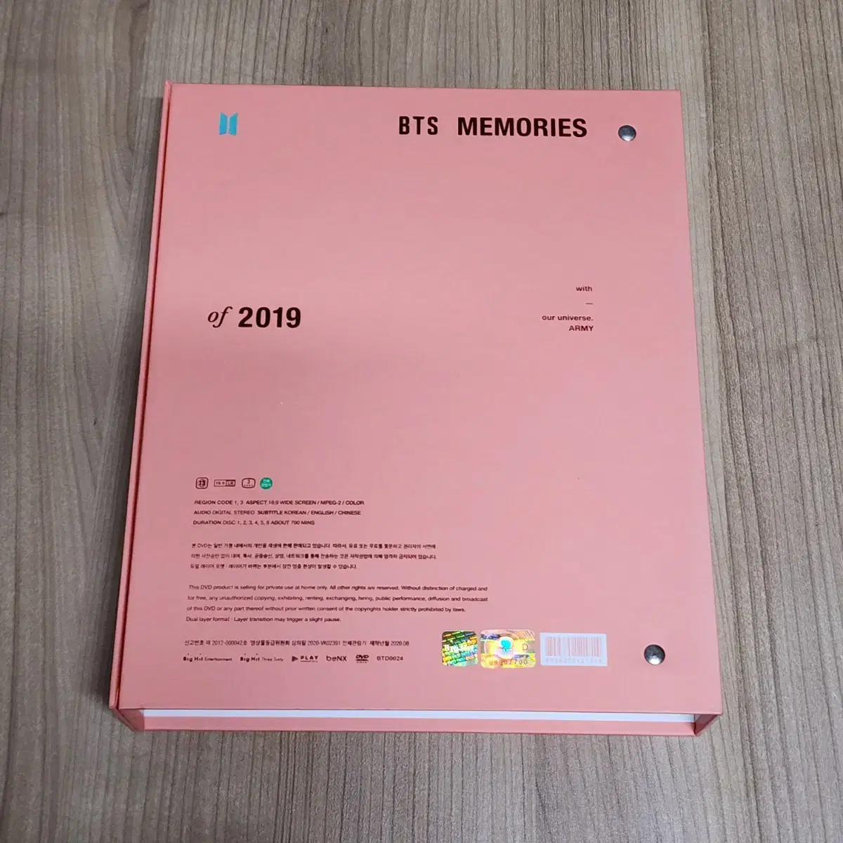 BTS 2019 Memories 메모리즈DVD+특전액자