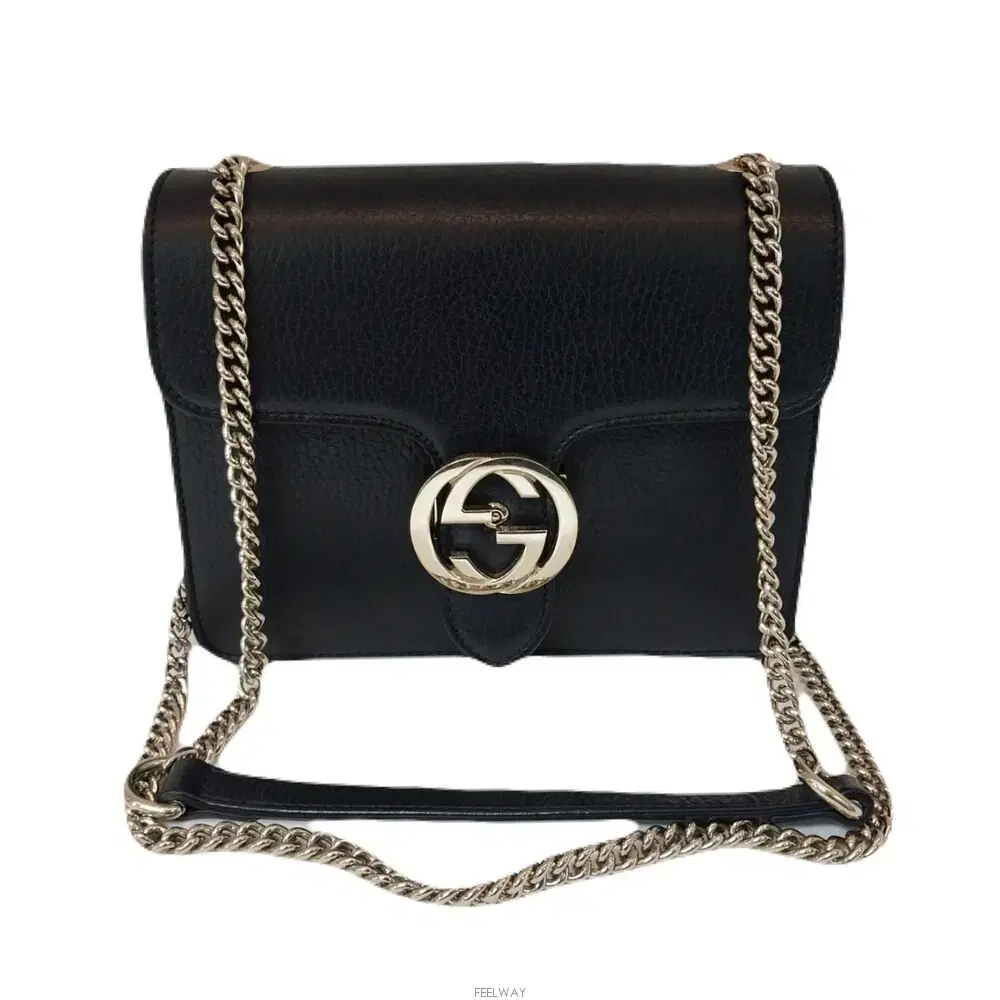 Gucci 510304 Interlocking Keum Chain Shoulder Bag