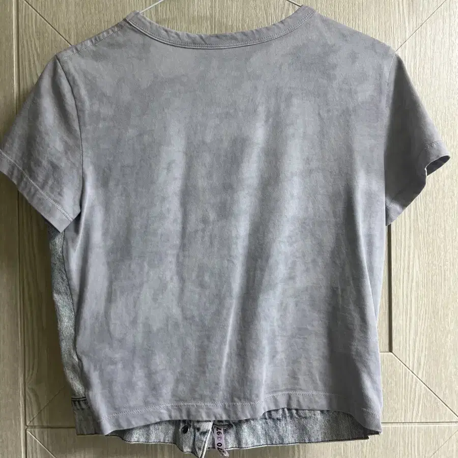 해바이해킴 DENIM PATCHED T-SHIRT 그레이S