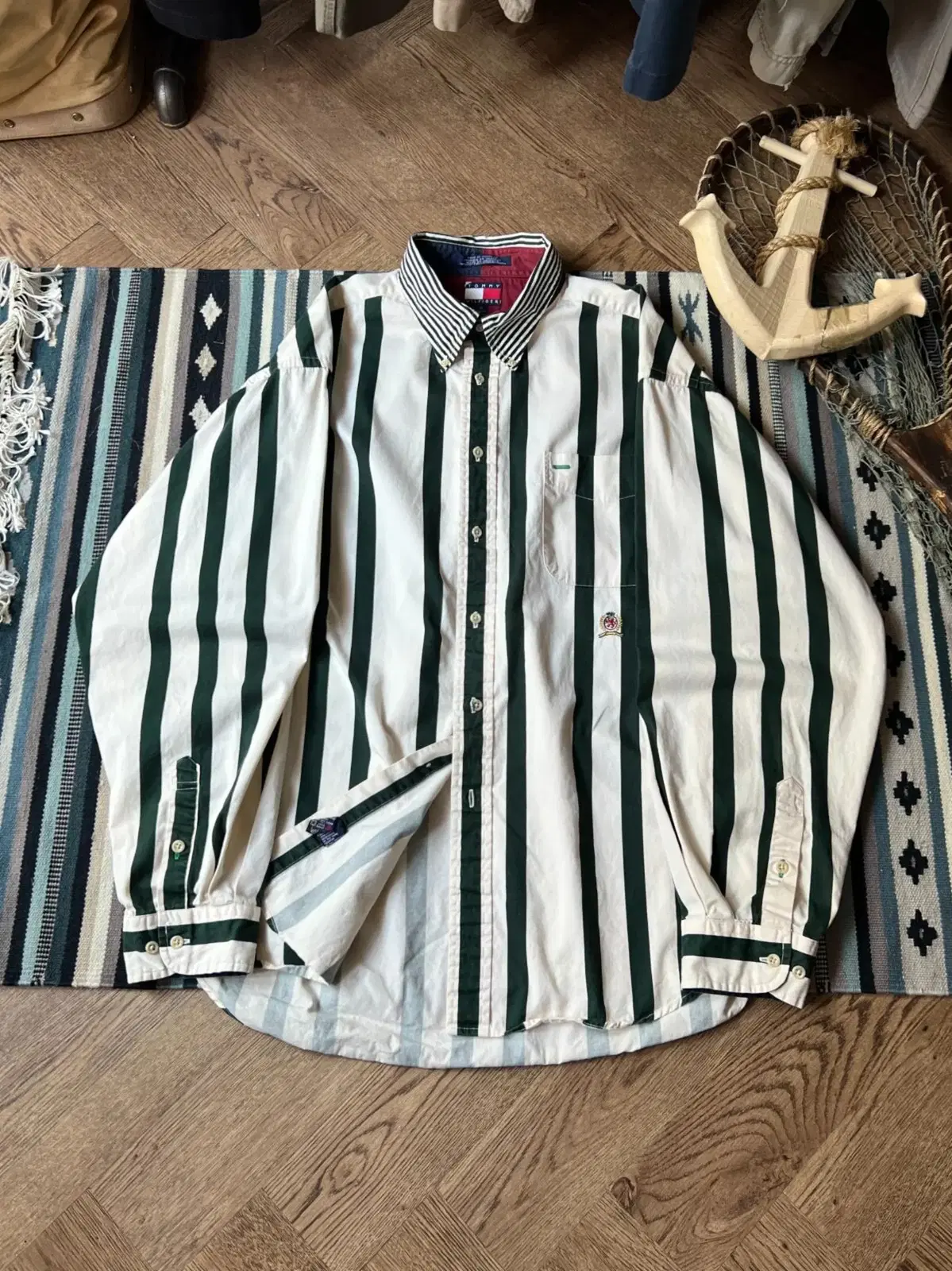 [XL]Tommy Hilfiger USA Two-Tone Stripe Shirt