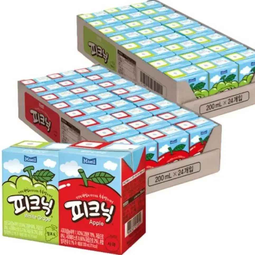 매일유업피크닉사과+청포도200MLx48팩 12790원