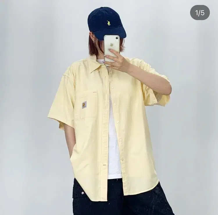 [2XL]Calheart light yellow short sleeve shirt CH5363