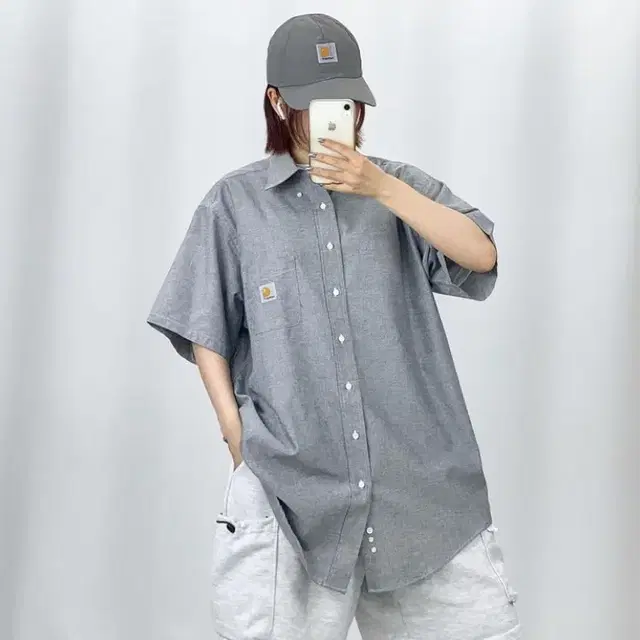 [3XL]칼하트 그레이 반팔셔츠 CH5371