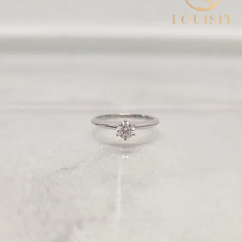 [11호] 티파니 플래티늄 티파니 TM 세팅 웨딩링 반지 0.28ct