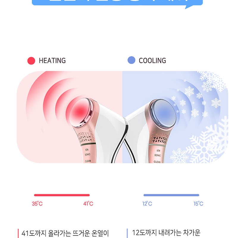 초음파 갈바닉 마사지기 온열 쿨링 흡수