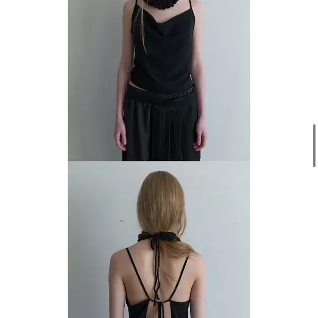 낫띵에브리띵 DRAPED SLEEVELESS CHIFFON TOP