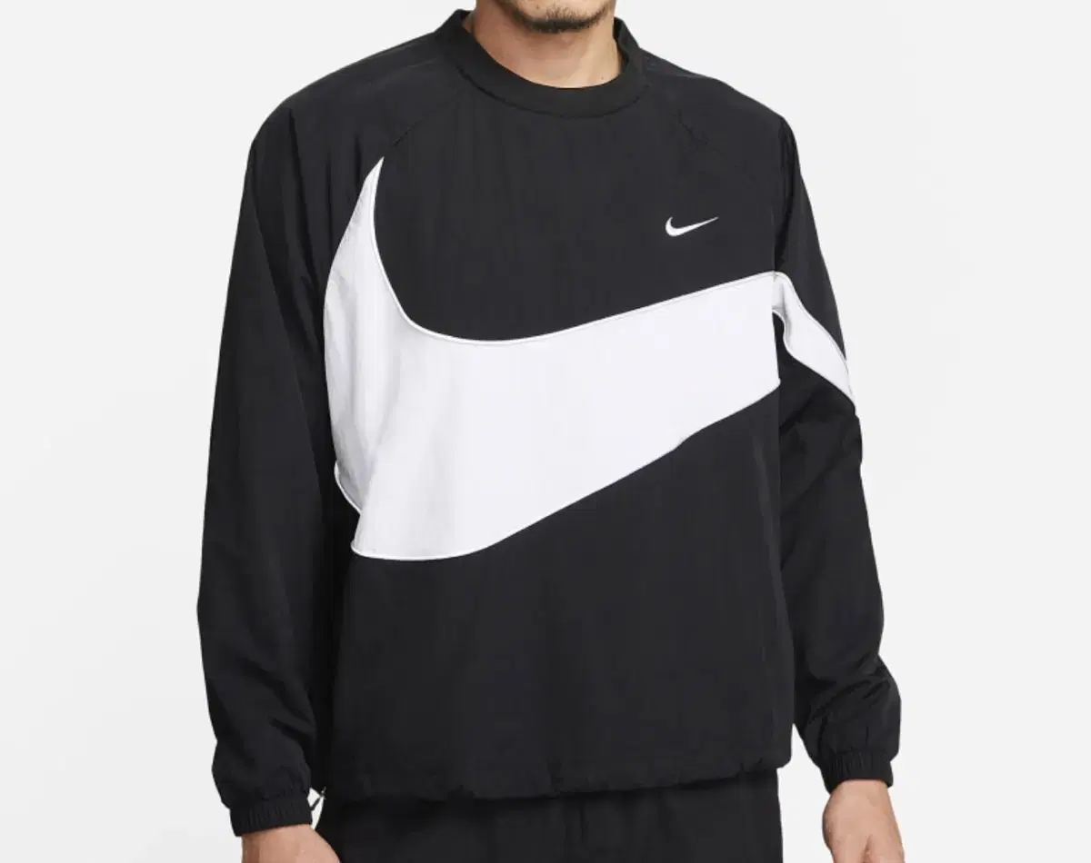 Nike Swoosh Woven Jacket Windbreaker Men's Black White