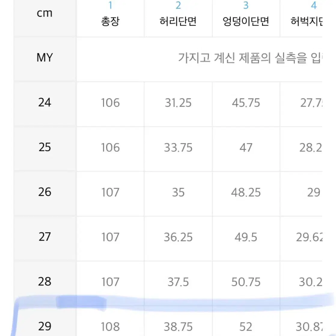 무탠다드 우먼즈 레귤러핏 데님팬츠 화이트 29