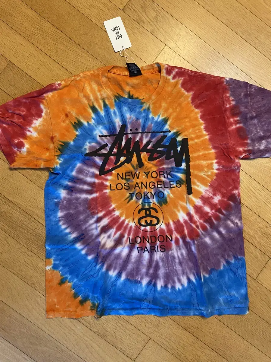 Stussy Tie-Dye worldtour T-Shirt L