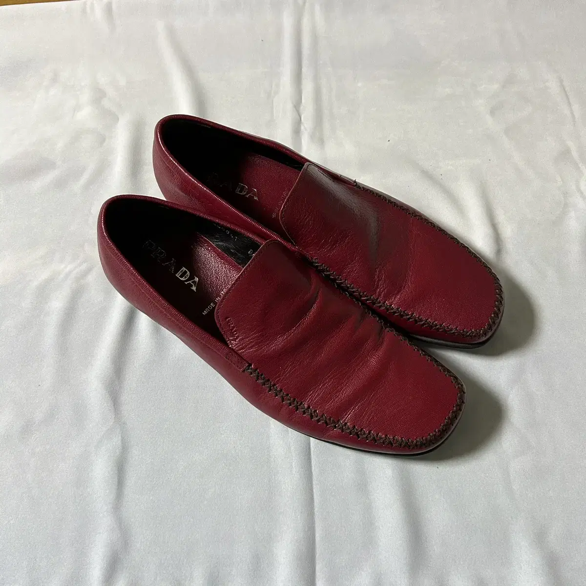 Prada leather loafers shoes