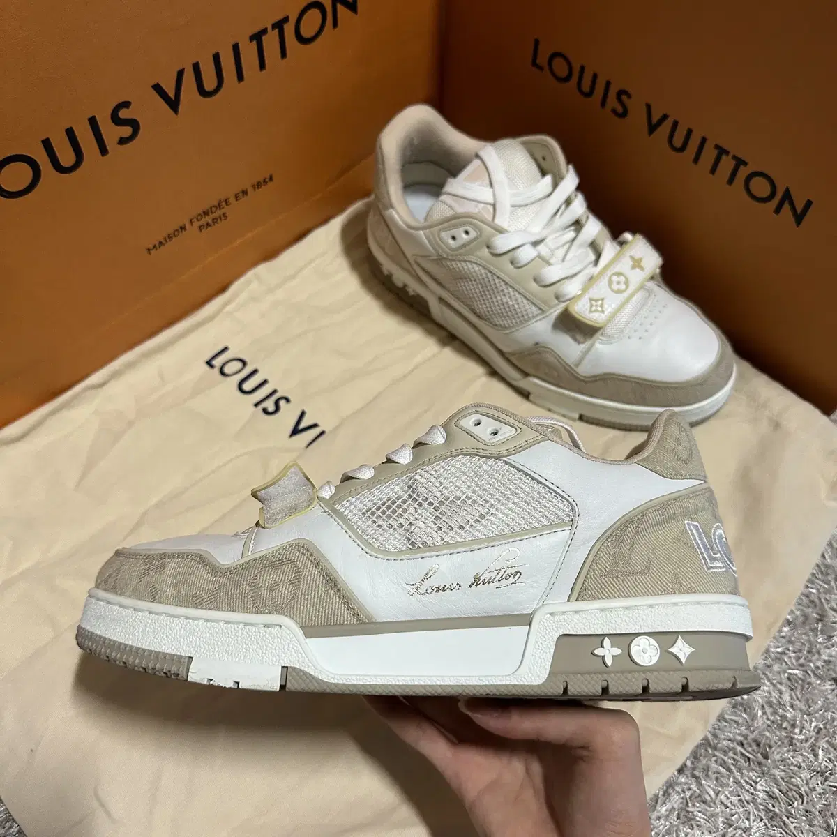 Louis Vuitton LV Trainer Velcro Monogram Sneakers