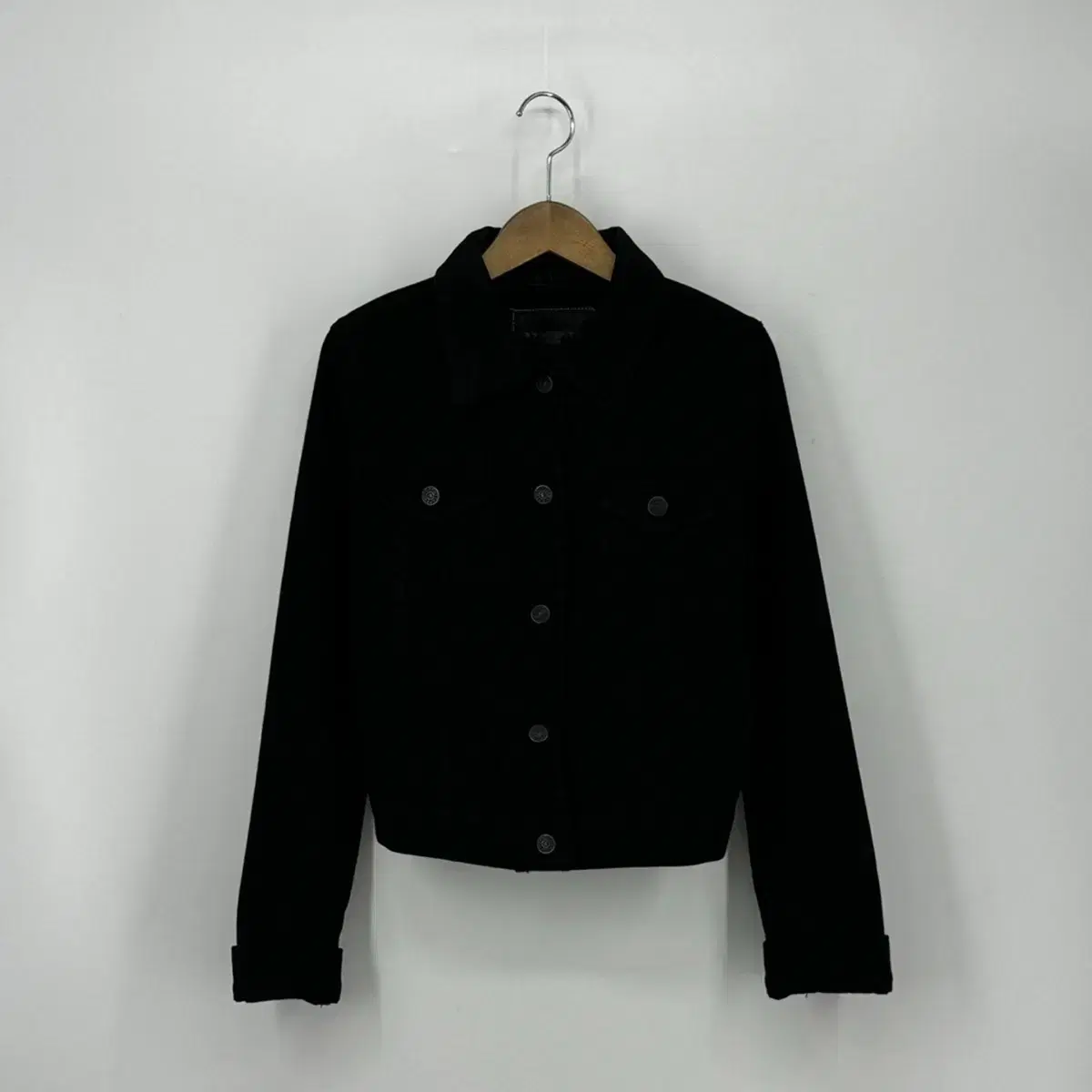 TTOPP 흑청 데님 자켓 코튼 청자켓 (M size / BLACK)