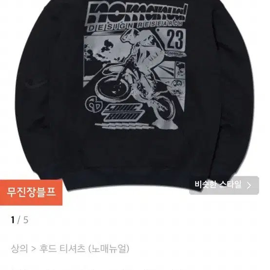 노메뉴얼 NM AUTO HOODIE - BLACK 후드티 블랙