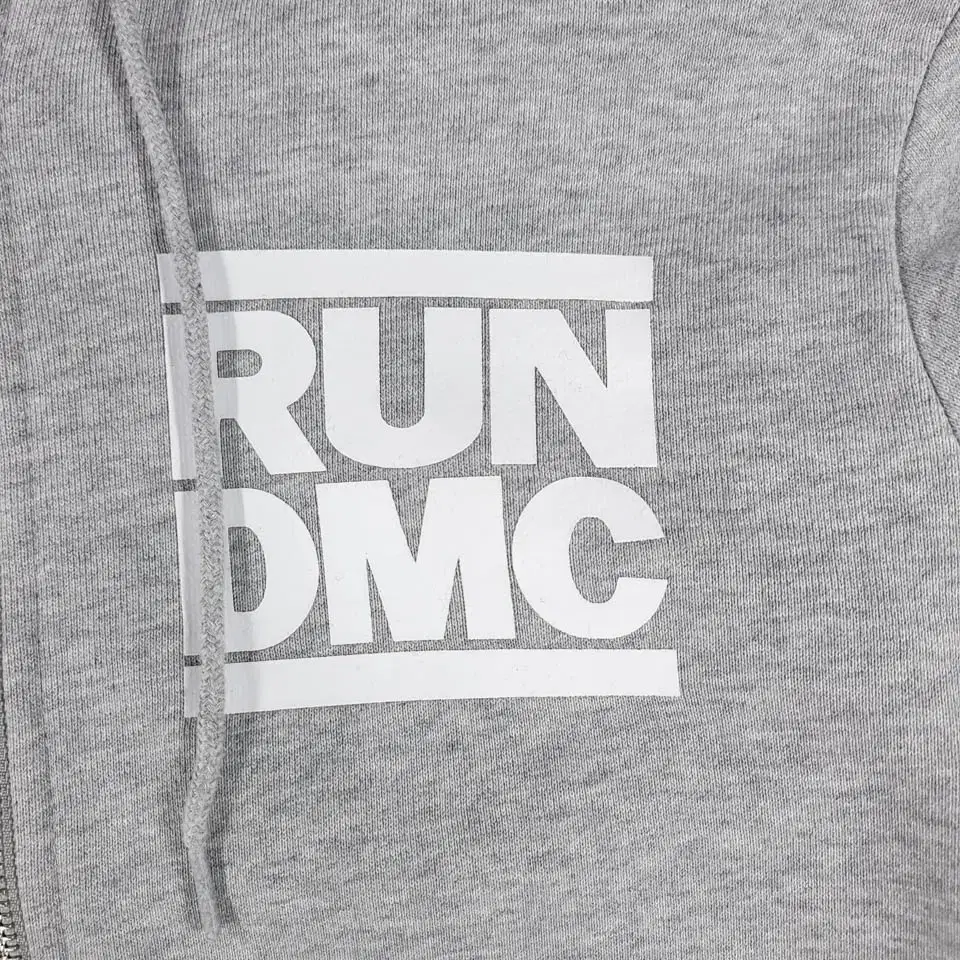 아디다스 멜란지그레이 RUN DMC 백프린팅 코튼100 헤비코튼 스웻 후