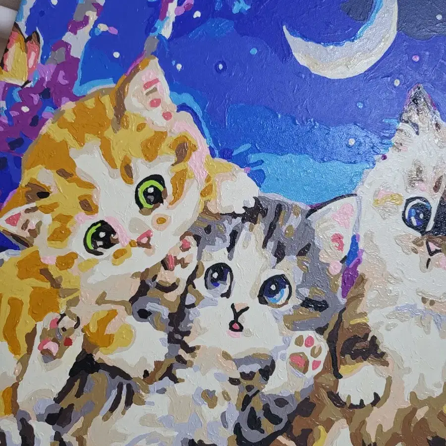 귀여운 냥이 유화그림