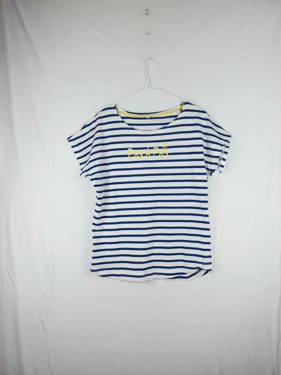 Pasa pas Striped Round Vahn Short Sleeve T-Shirt 95