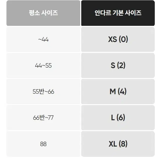 안다르 에어터치 페이스 숏슬리브(반팔티)