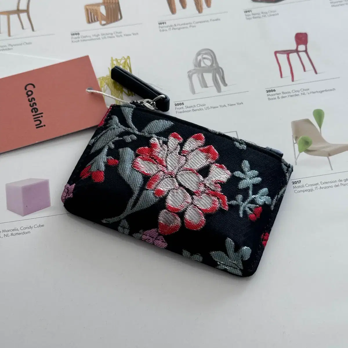 casselini flower jaquid card case