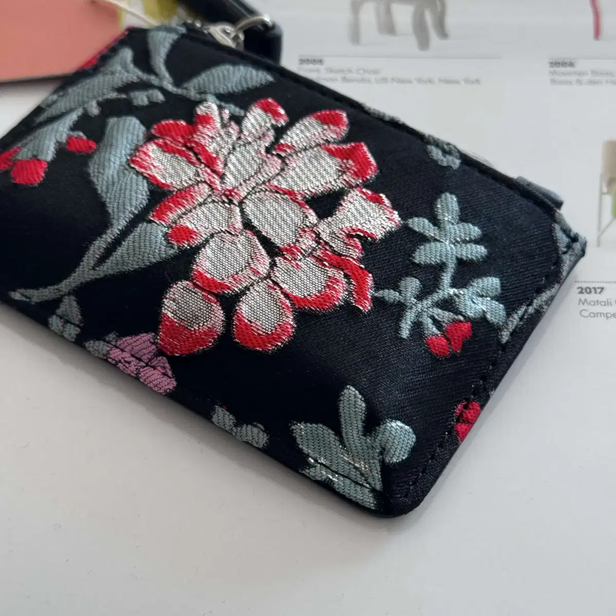 casselini flower jaquid card case