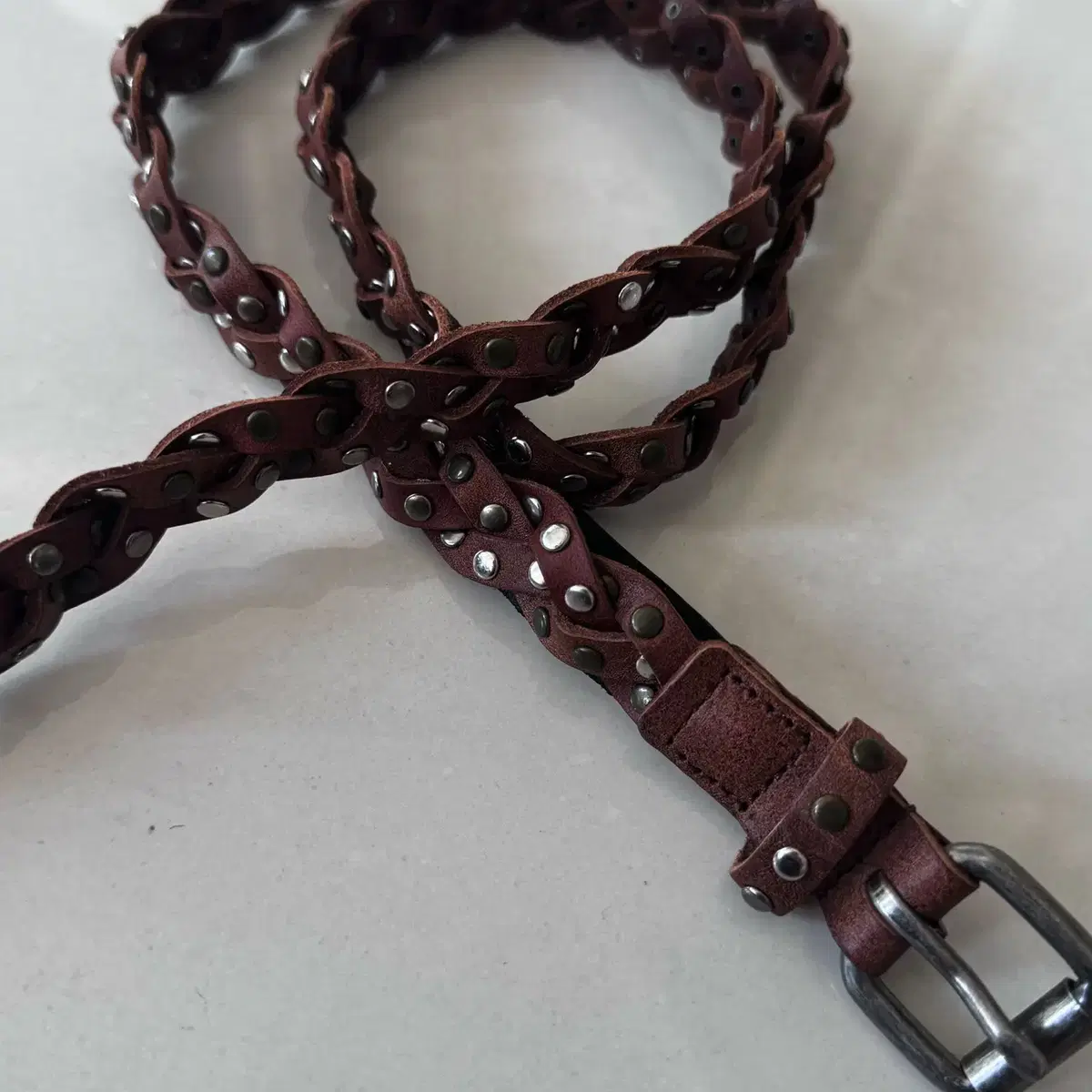 cowboysbelt mesh leather belt