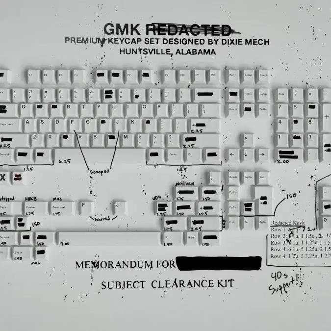 (정품) GMK Redacted 리댁티드 베이스 키캡셋