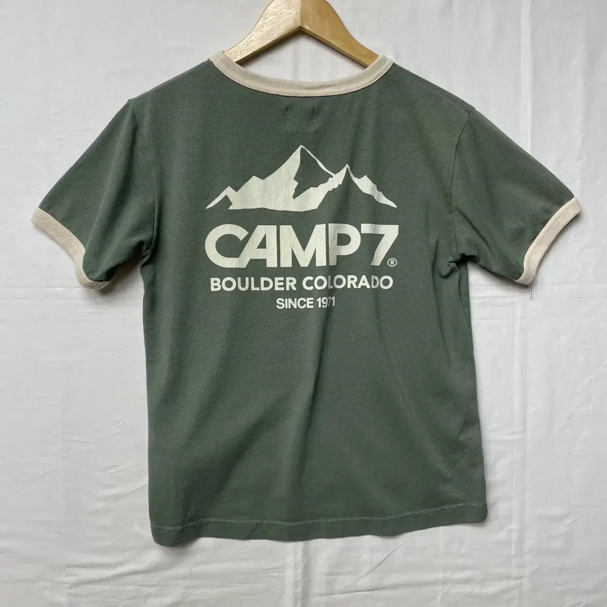 [M] Camp7 빈티지 배색 반팔 티셔츠