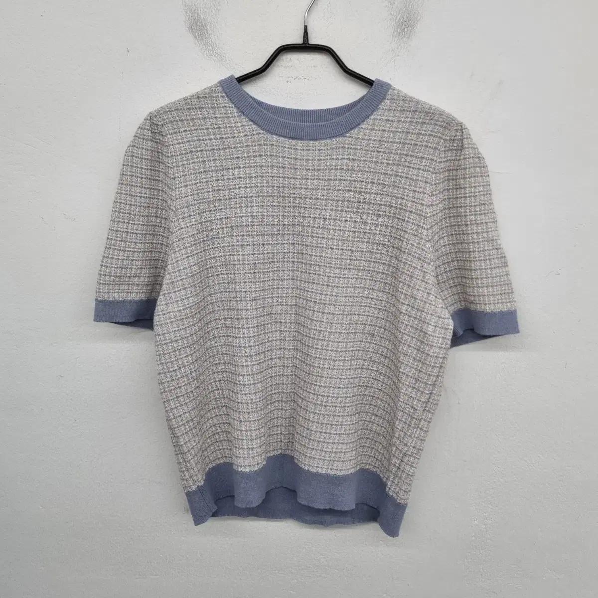 [Women's 77 size] BRUUNS BAZAAR patterned short sleeve knit