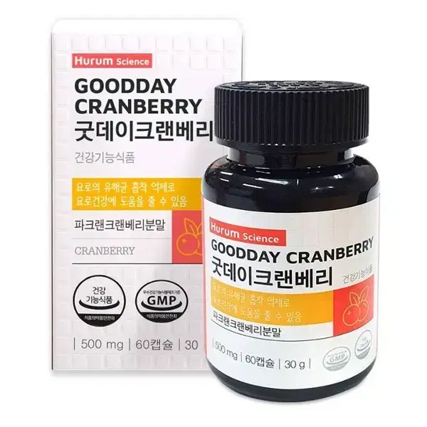 요로건강을 위한 건강기능식품 굿데이 크랜베리 500mg x 60캡슐