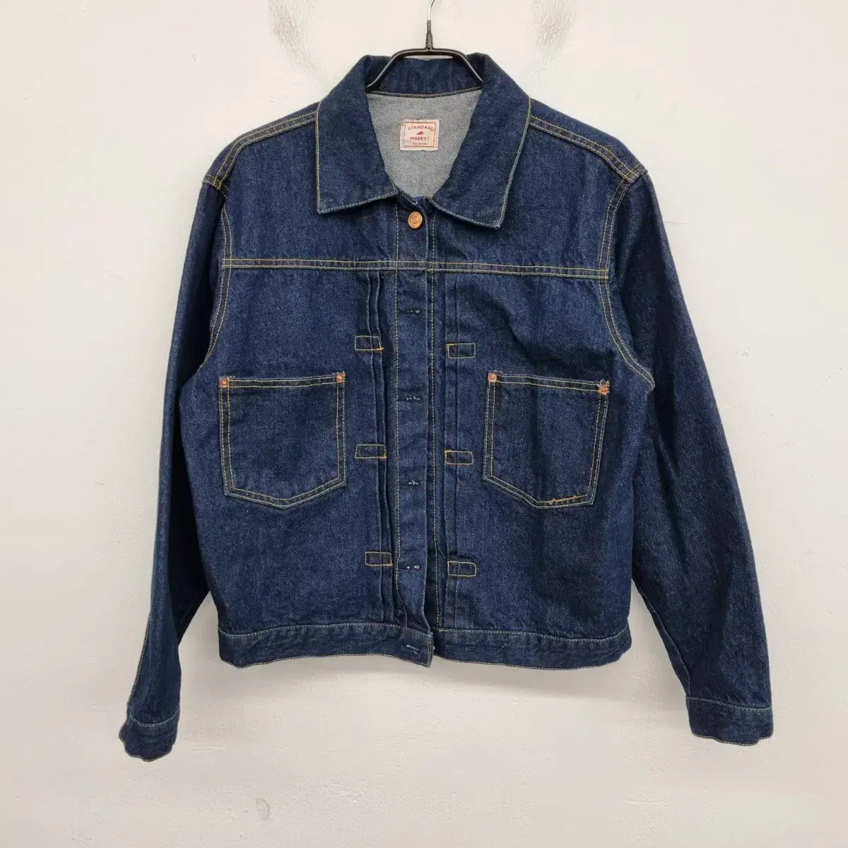 [Women's 66 size] STANDARD M. Washed denim jacket