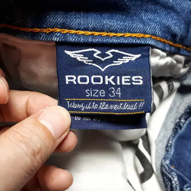 34/Rookies jeans 워싱 슬림핏 청바지/34-631