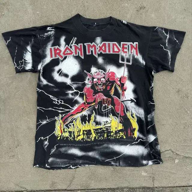 [M] 90s Iron Maiden 빈티지 락 밴드 반팔티