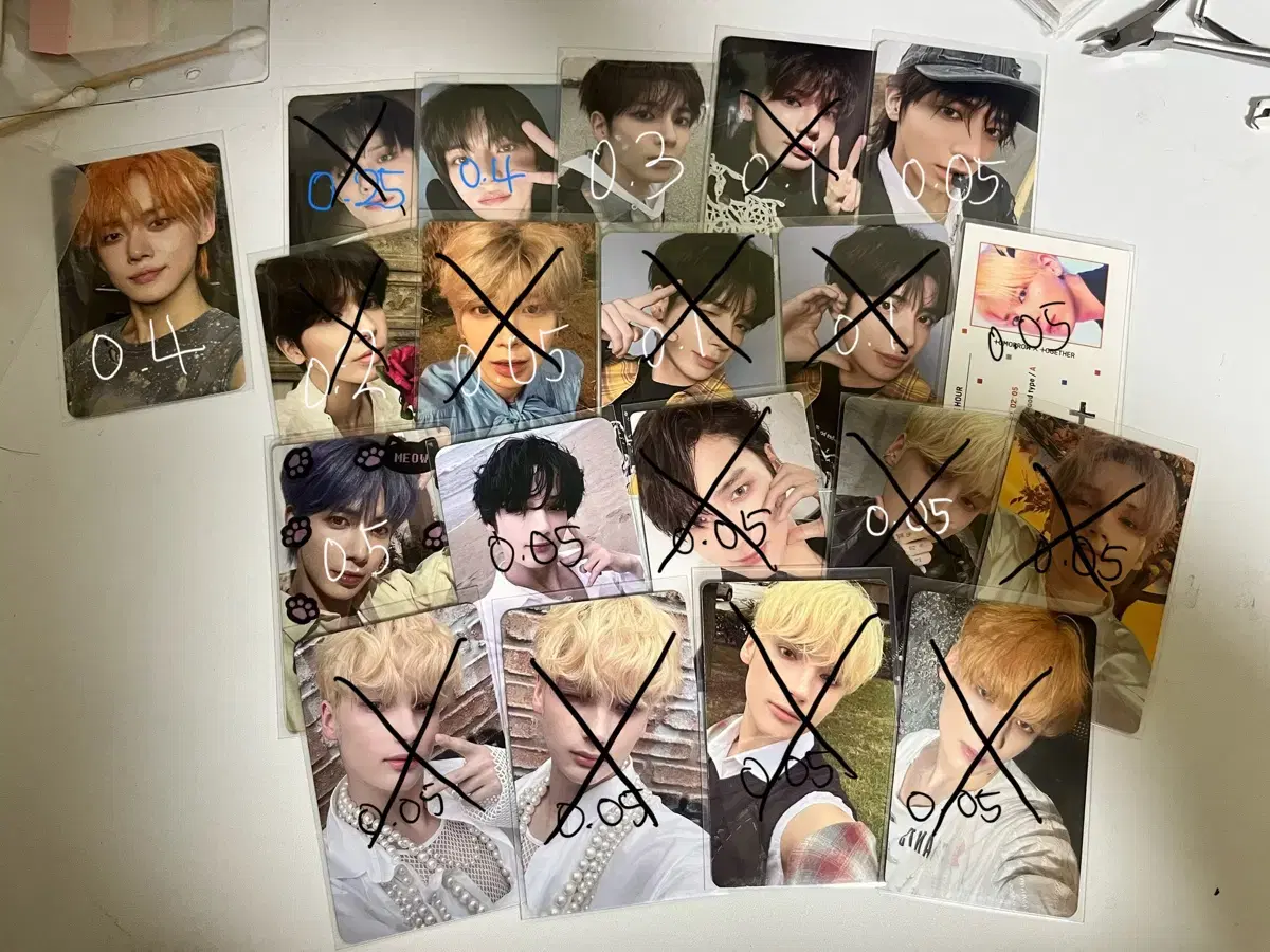 txt soobin yeonjun beomgyu taehyun hueningkai Disposal of photocards