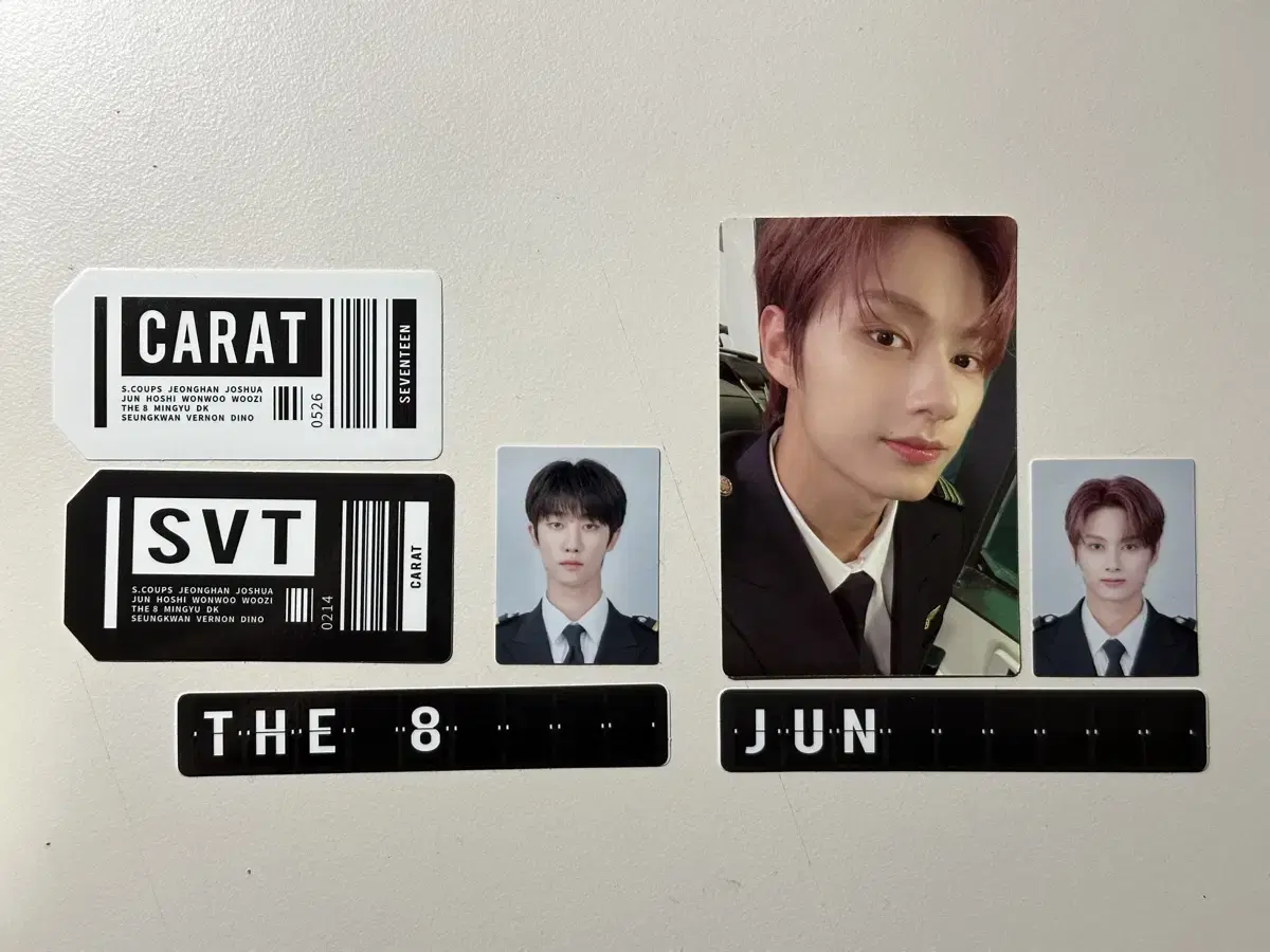 The8 jun Airtine Membership photocard 증사 nametag Set