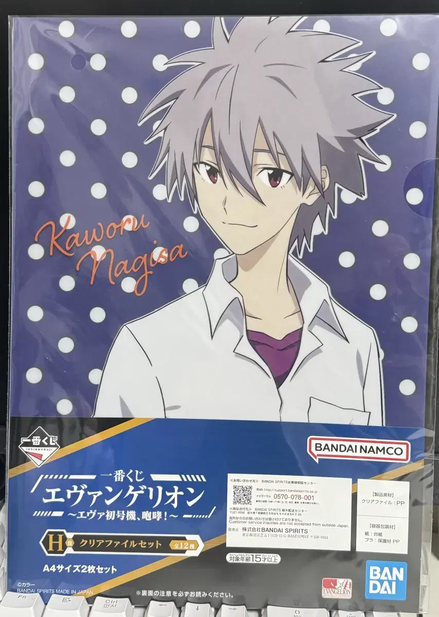 Evangelion First Lottery H Prize Nagisa Kaoru L-shaped File