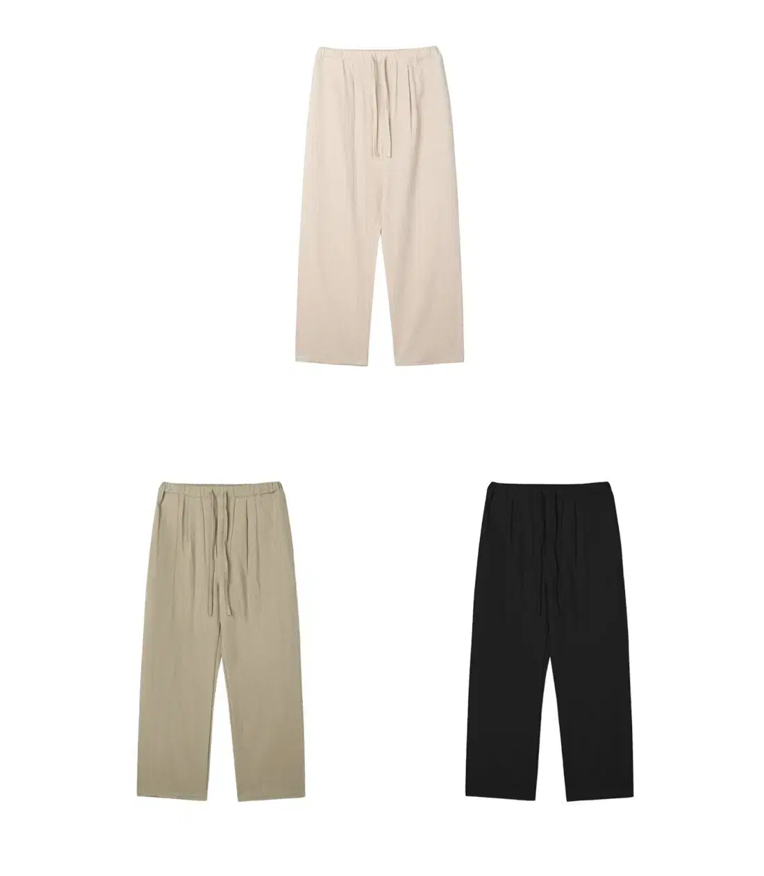 UNO Linen One-Tuck Semi-Wide Trousers 3colors