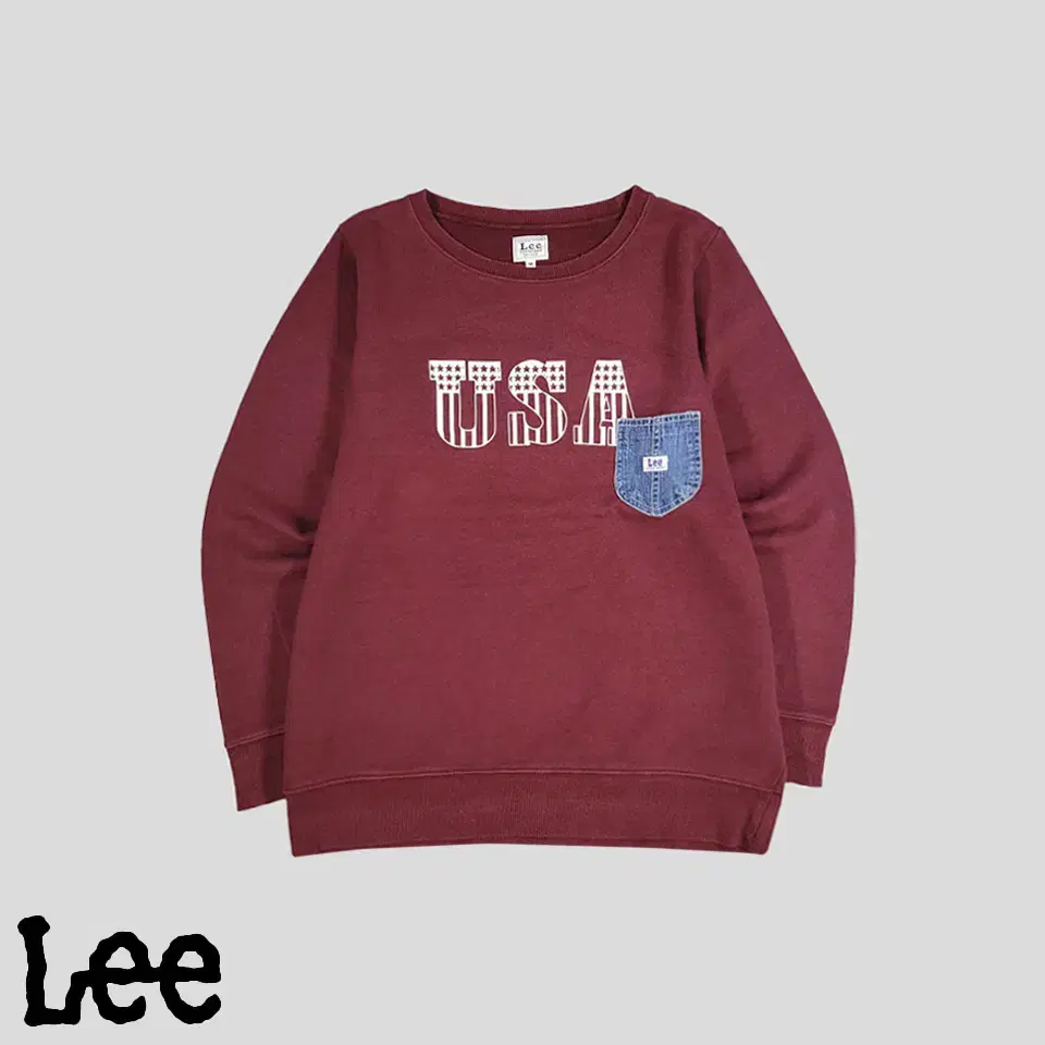 LEE Lee Union-made JP Pigmented Burgundy White Stars and Stripes USA Denim