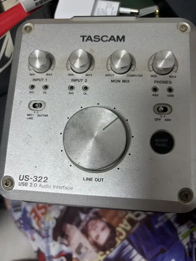 Tascam us322 인터페이스