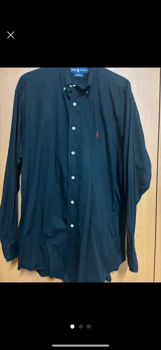 Polo Ralph Lauren black shirt oxford in size 105 sells for $11.