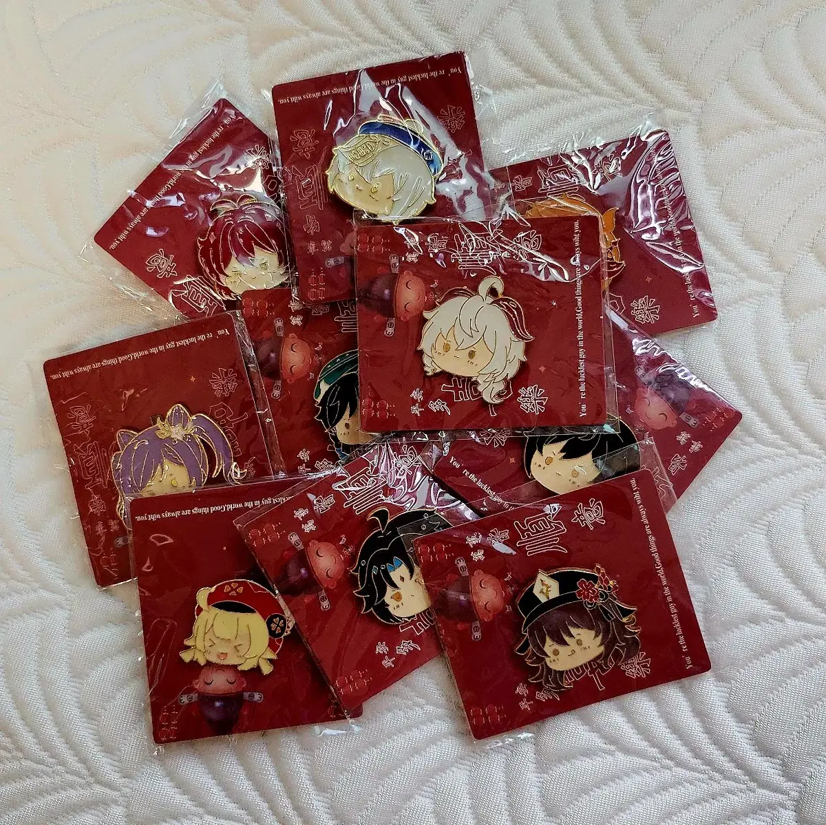 10 Genshin Impact Metal Badges (Individual, Bulk Available)