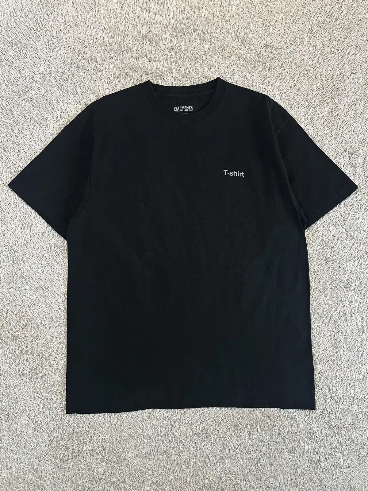 [L-XL] Vetements X Haynes T-SHIRT Lettering Short Sleeve T-Shirt Black