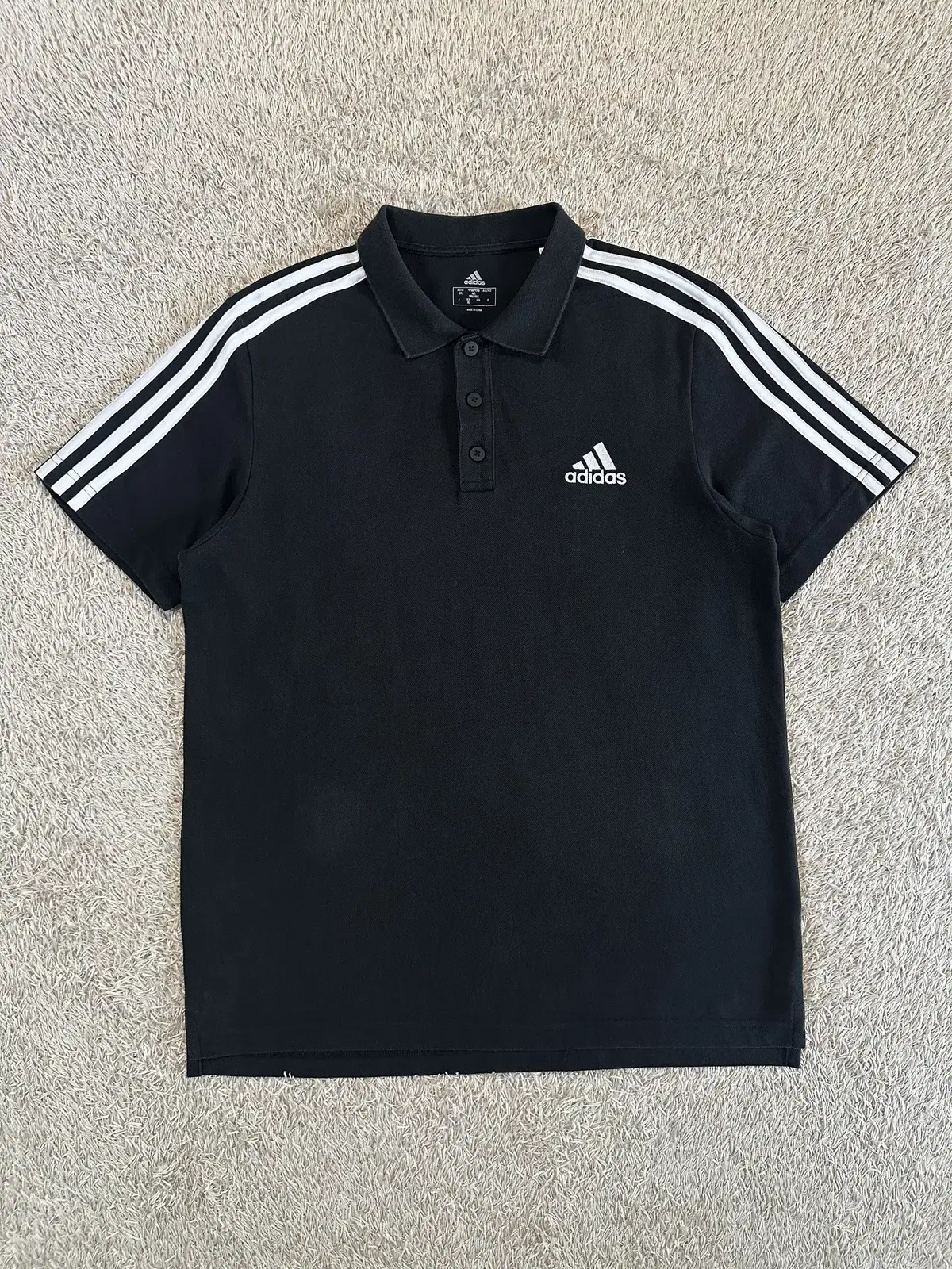 [XL] Adidas ADIDAS 3S PQ Polo Short Sleeve Karati Black