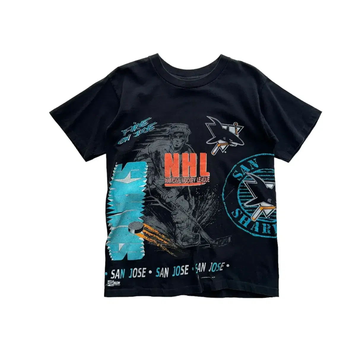 [90] 90's San Jose Sharks 반팔 티셔츠