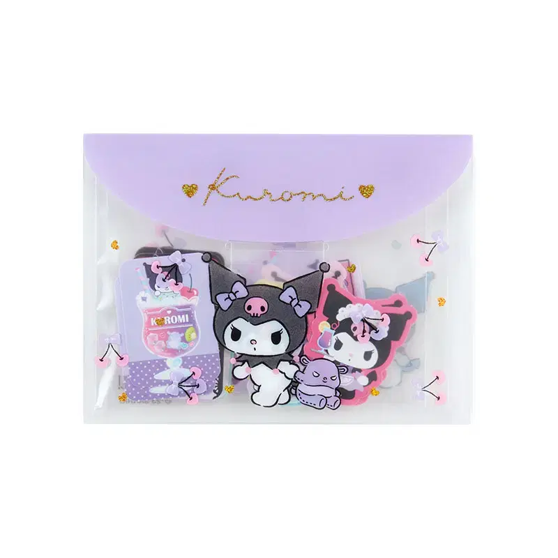 Kuromi Carving Seal sticker Case Set Sanrio