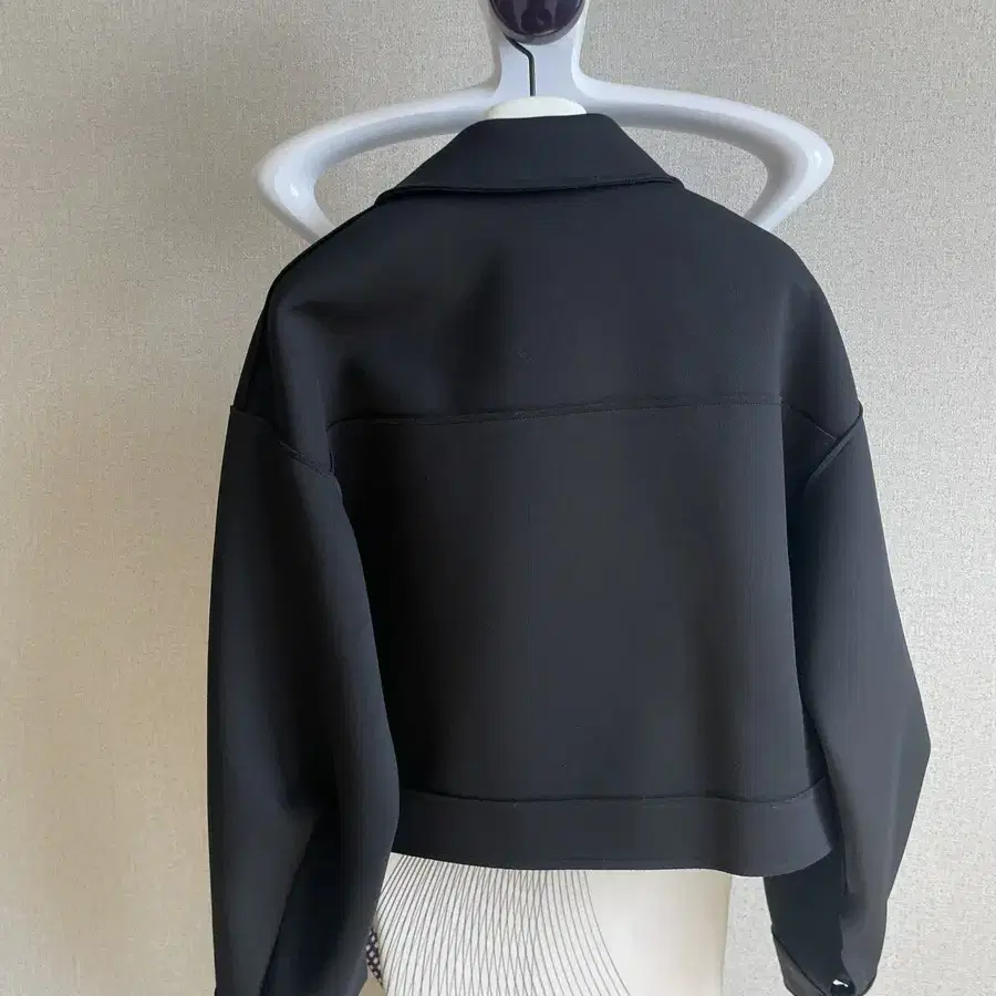 Refine902 Cropped zip up jacket_black