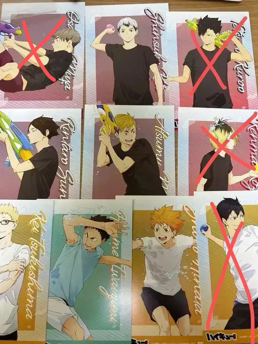 Haikyuu Atsumu Kenma Kuroo Kageyama Water Gun postcard Jiryu Goods