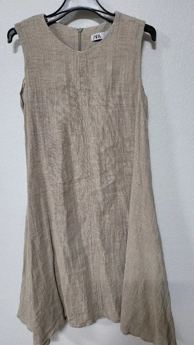 ZARA Sleeveless linen ONEPIECE (S)