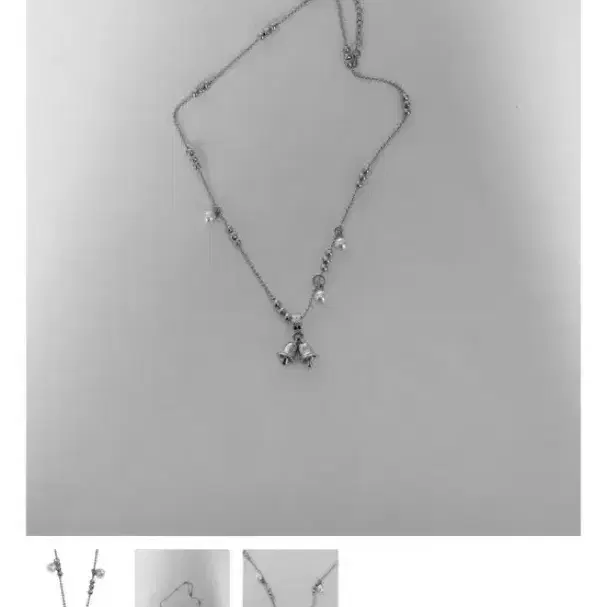 오퓨즈 pearl drop necklace (bell)