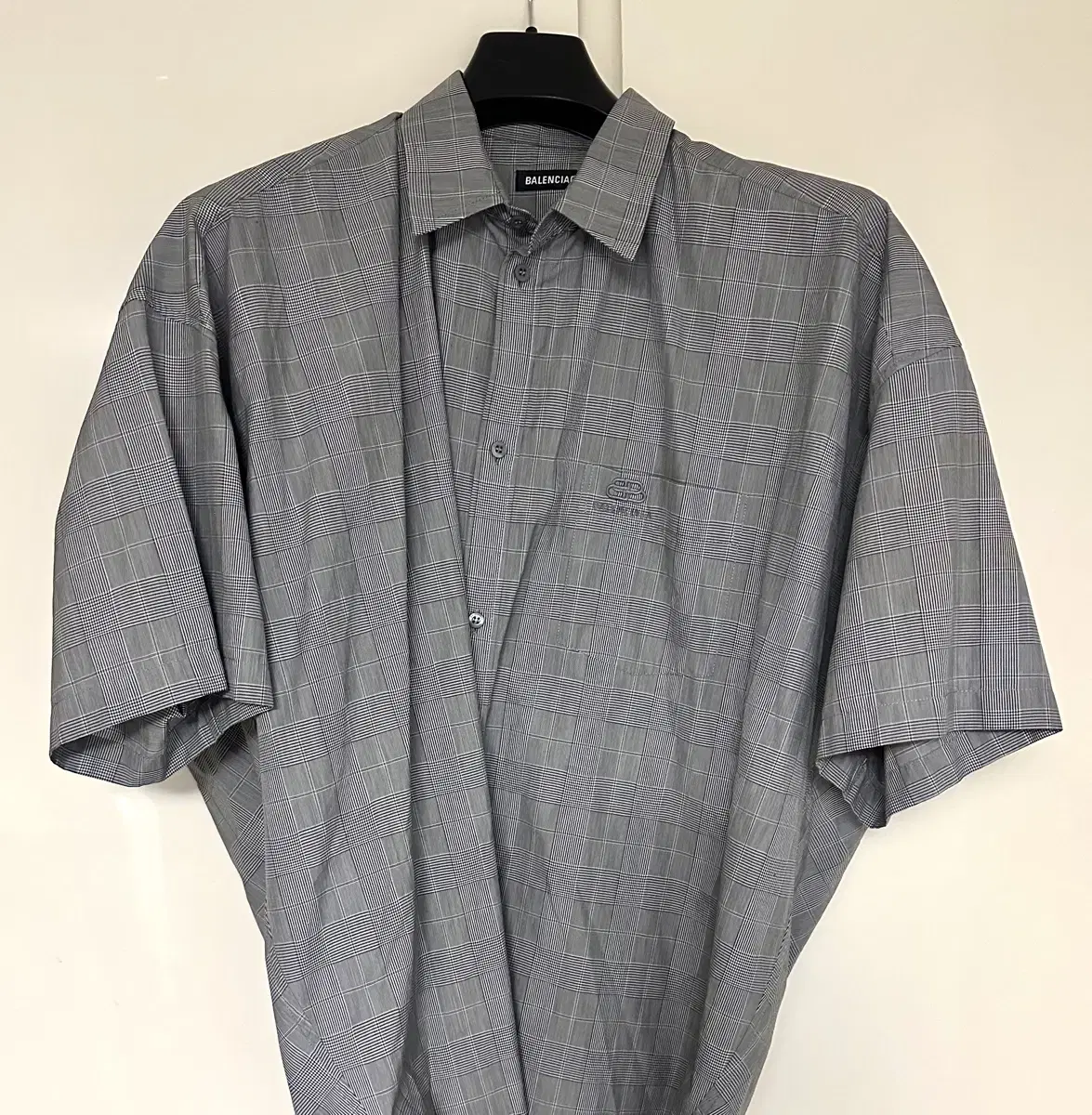 [38, domestic 100-105] Balenciaga checked poplin shirt