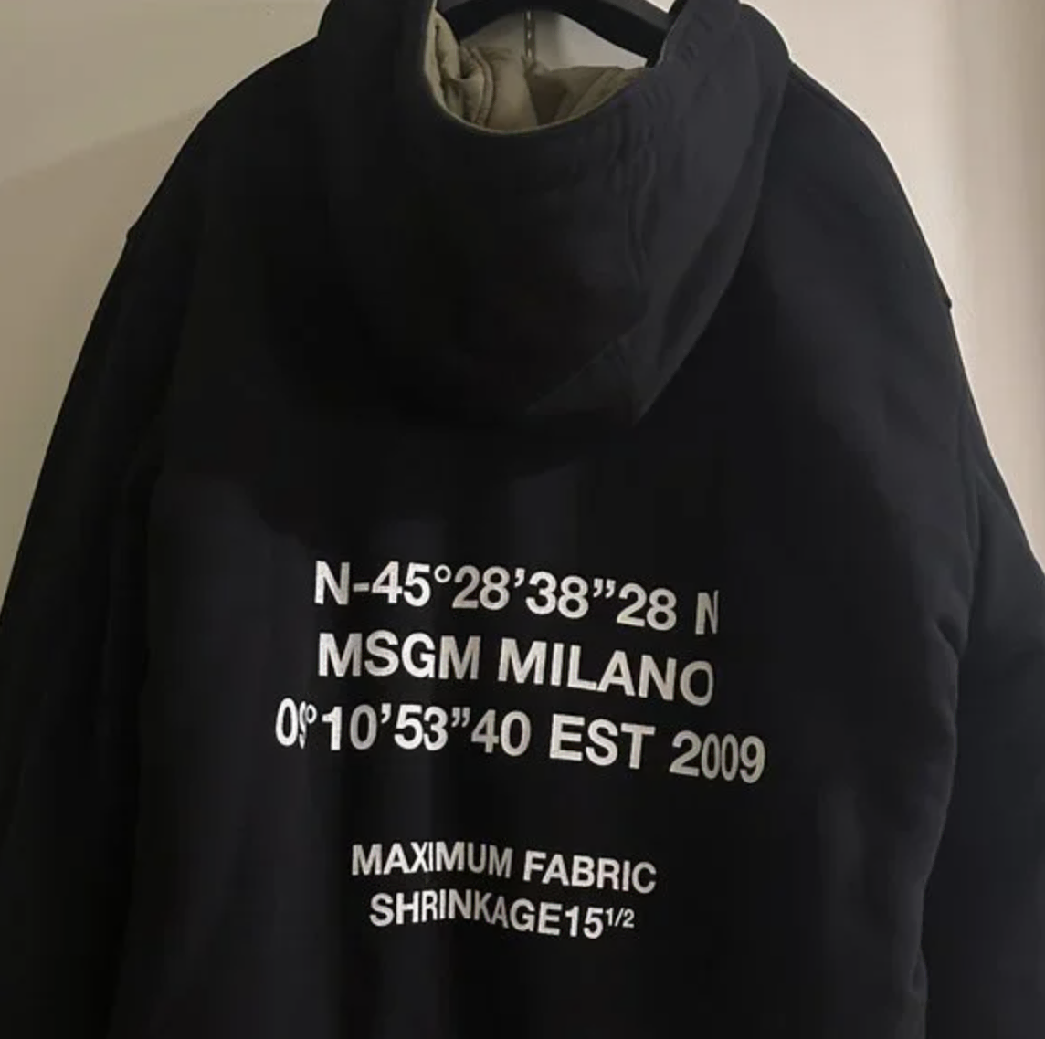 [L] MSGM 리버시블 봄버 후드 자켓